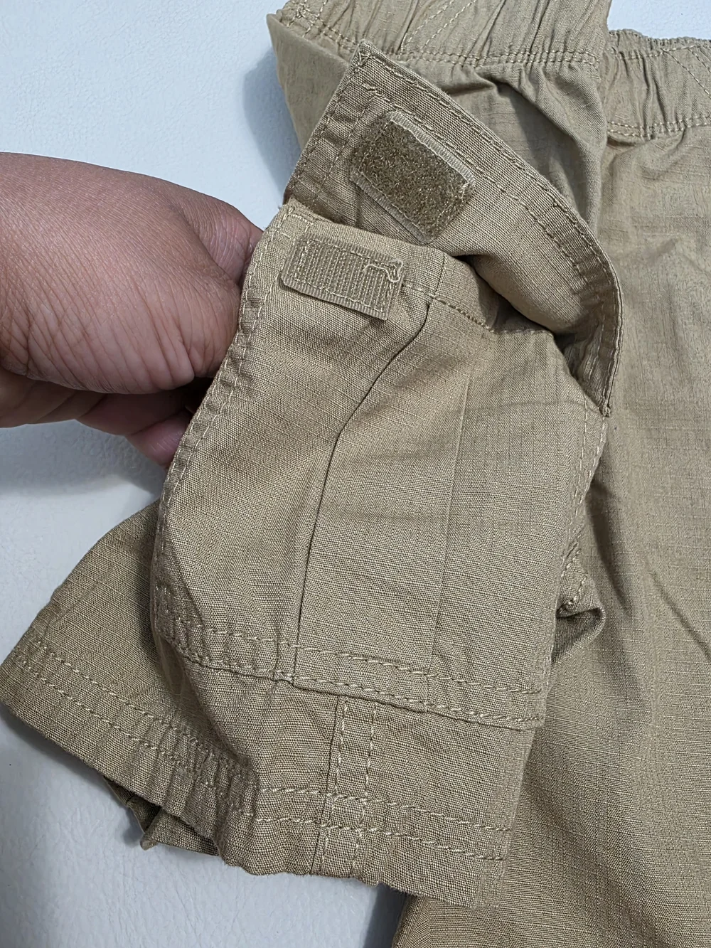 The Children's Place Khaki Cargo Shorts with Adj Elastic Waist Band Size 4T NWT